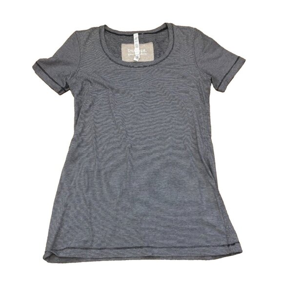 Lululemon Every Yogi Short Sleeve Tee Wee Stripe White Black Womens Sz 8 - Picture 3 of 9